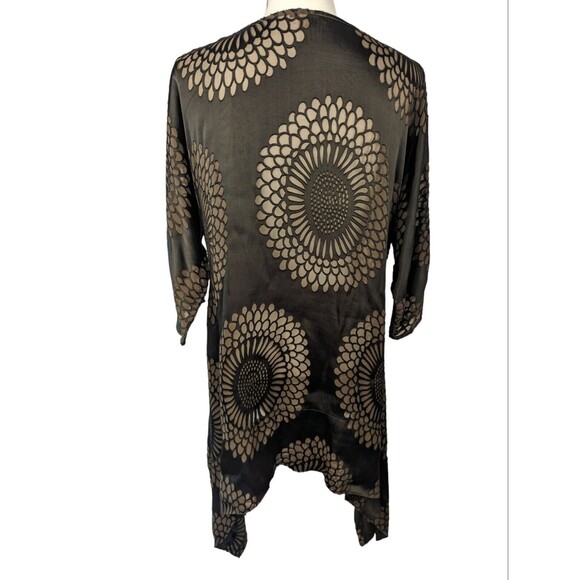 Grizas 100% Silk Asymmetrical Dress Tunic Sheer Panels Classic Gorgeous XS - Picture 5 of 8